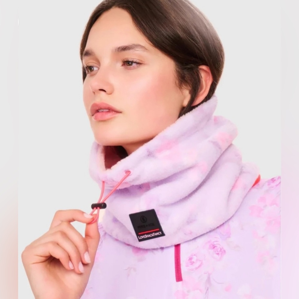 LoveShackFancy x Bogner Pink and Purple Neck Gator Scarf